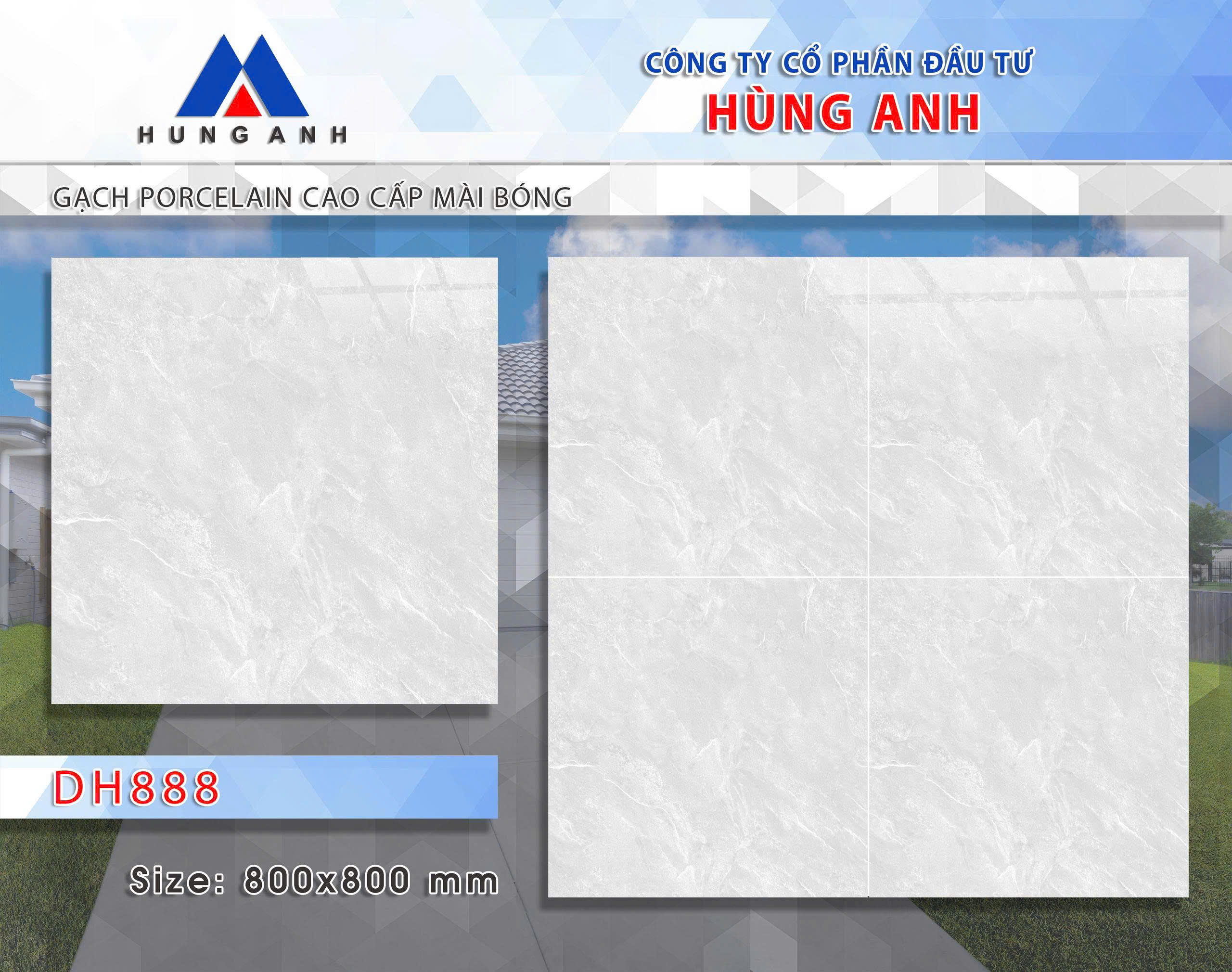 Gạch Lát Nền 80x80 cm Hùng Anh DH888-4467