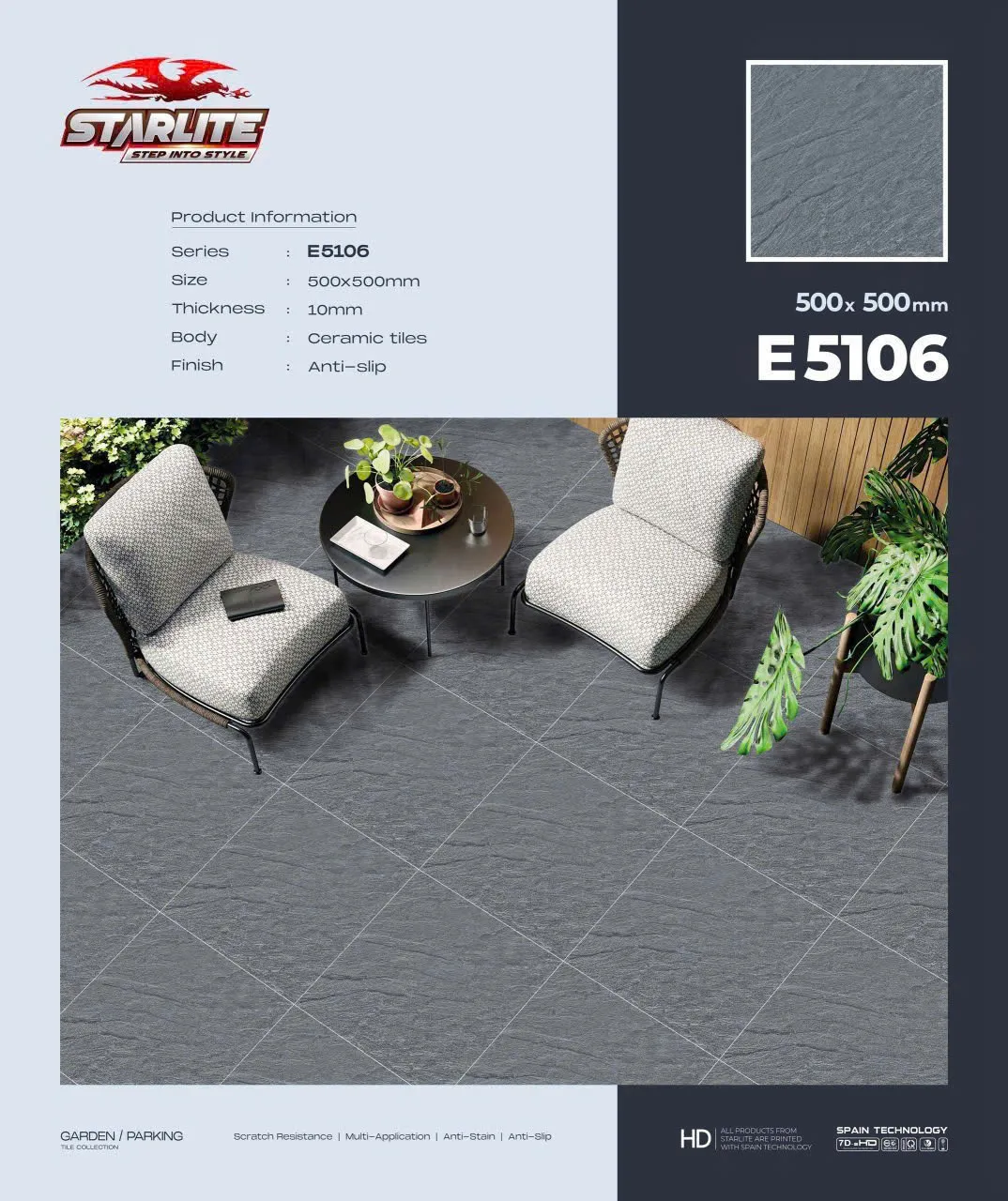 Gạch Lát Sân Vườn 50x50cm -5160