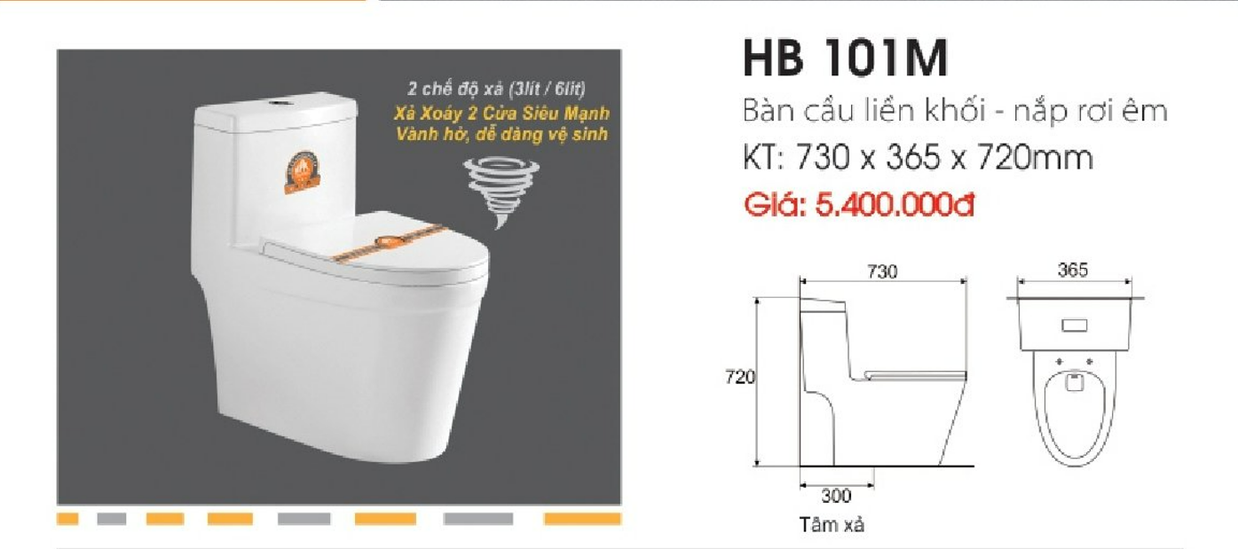 Bồn cầu liền khối nắp rơi êm -2742