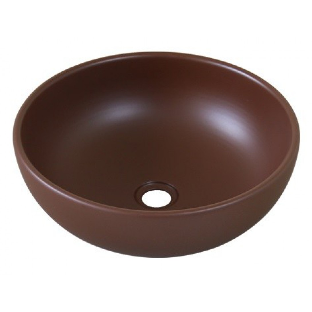 Chậu Rửa Lavabo Sứ Tròn màu nâu 400x140mm-2628