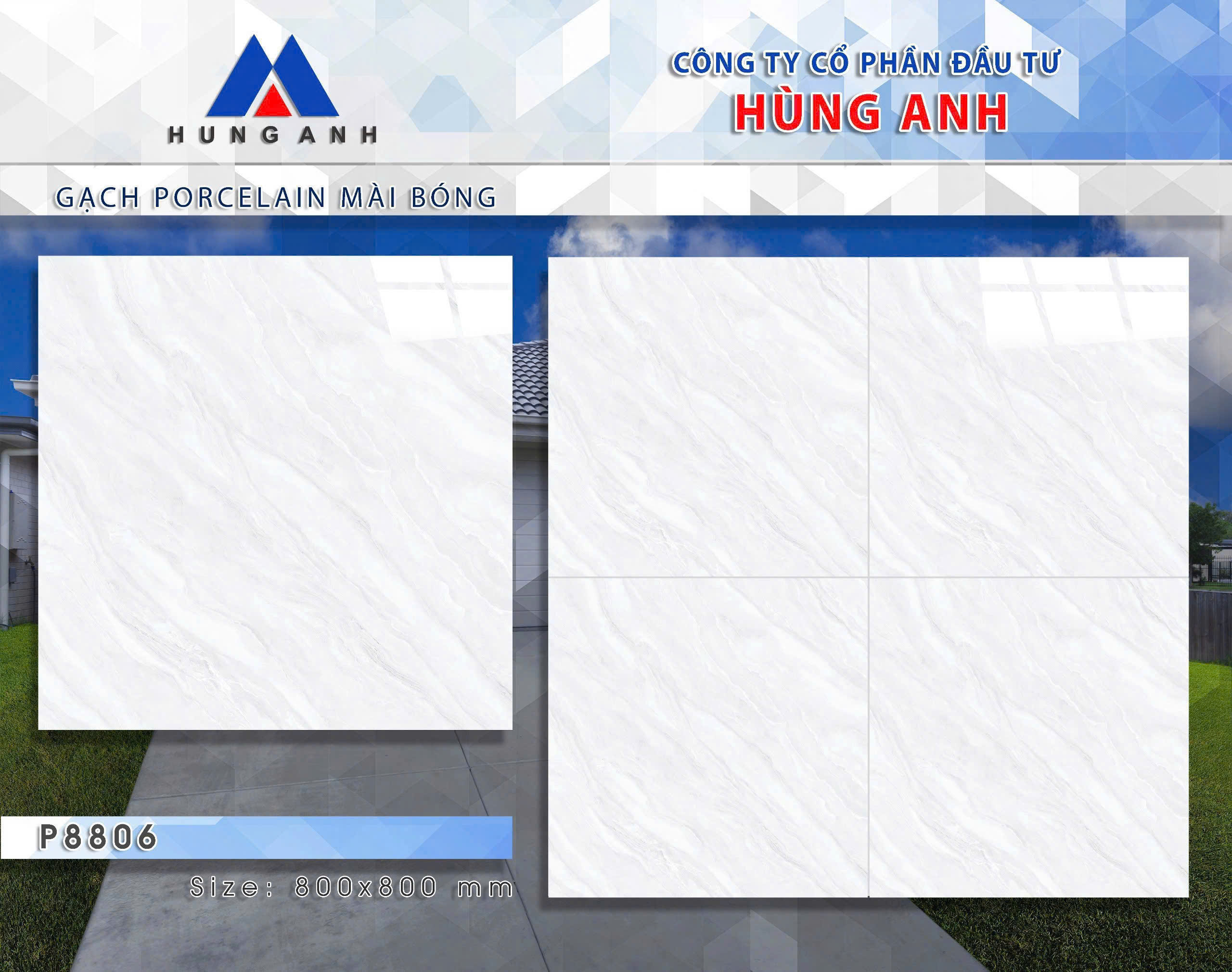 Gạch 80x80 trắng vân xám-4265