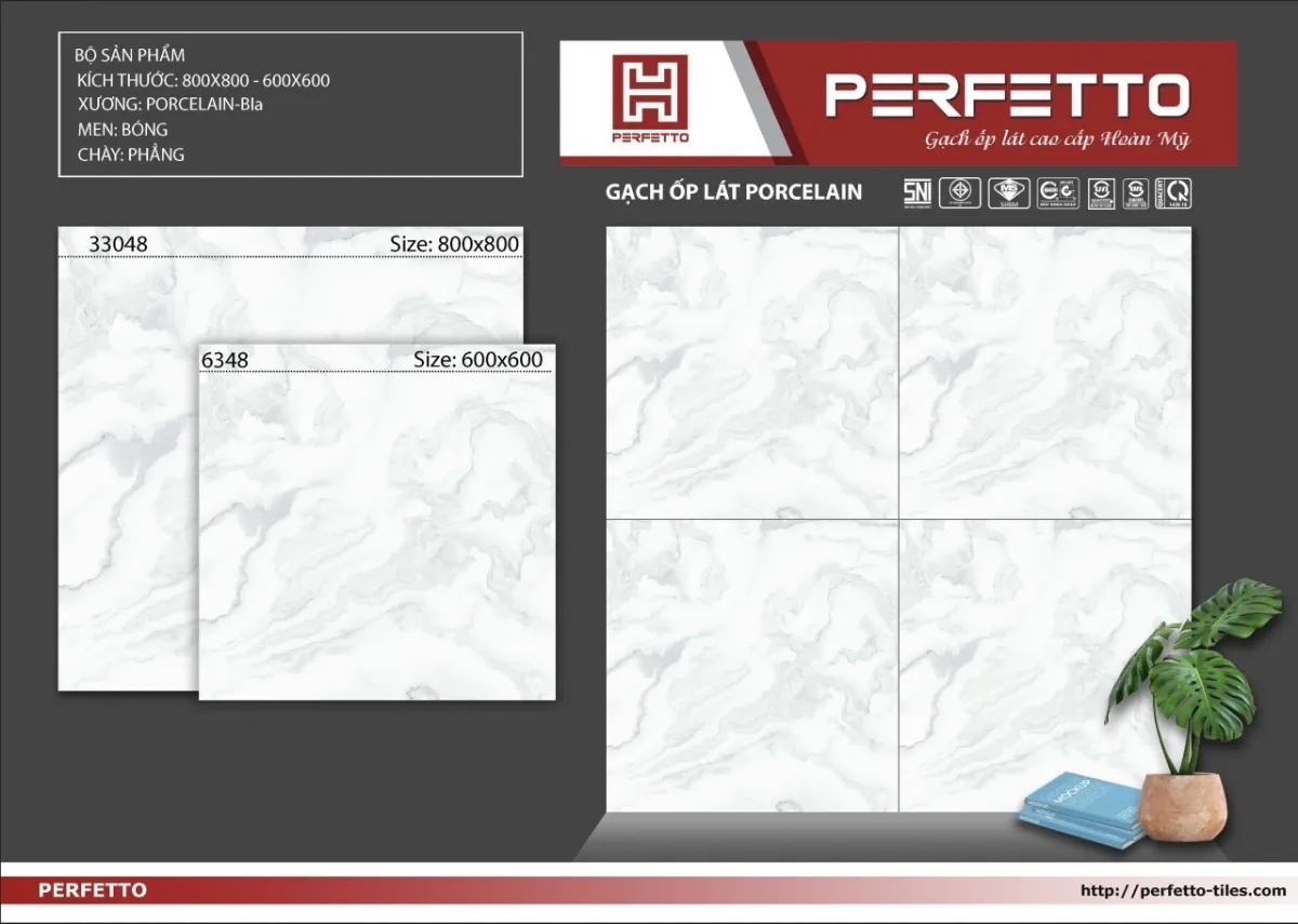 Gạch 0108.1142 Gạch lát nền 80x80 PERFETTO Perfectto 80x80cm