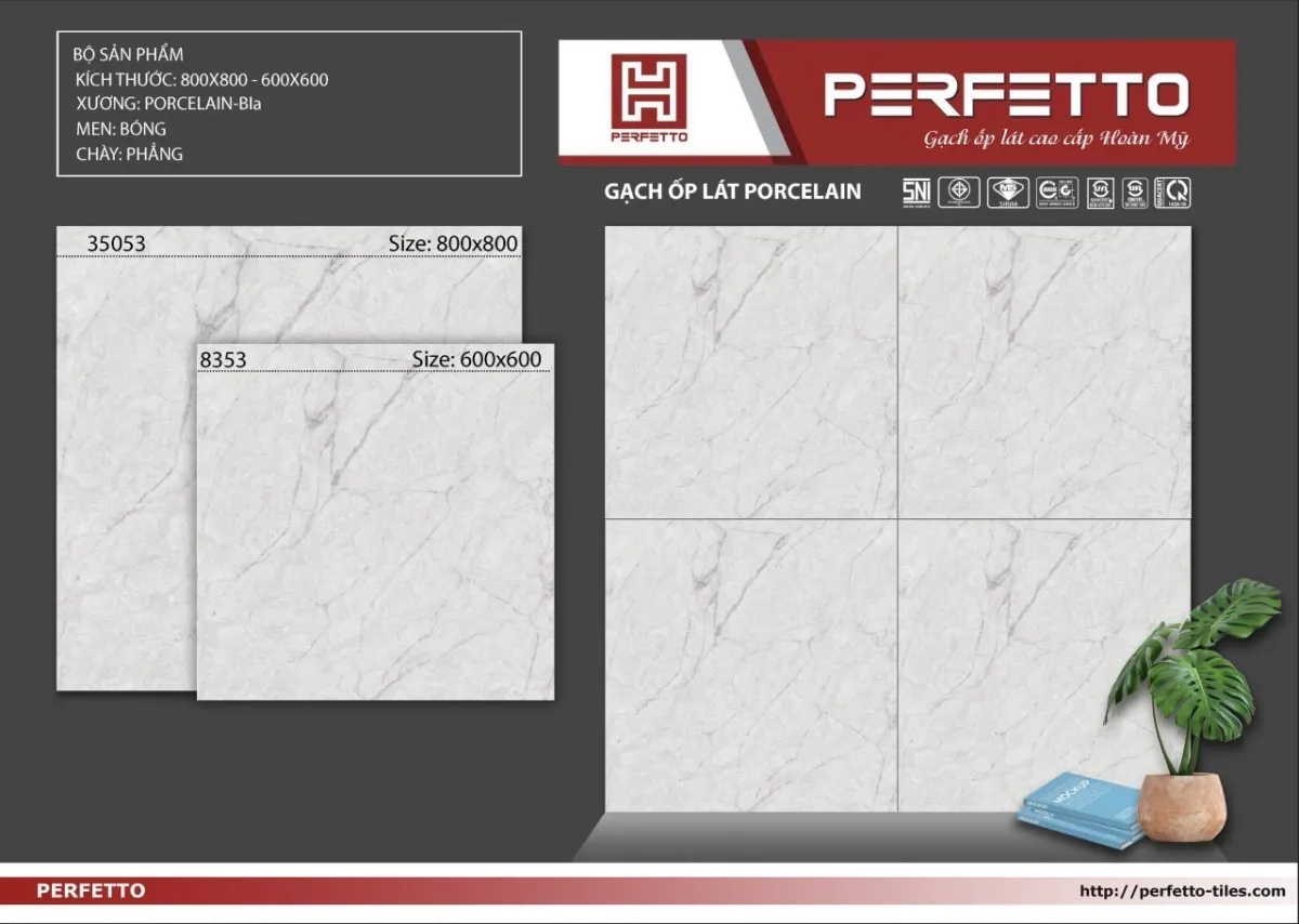 Gạch 0108.1145 Gạch lát nền 80x80 PERFETTO Perfectto 80x80cm