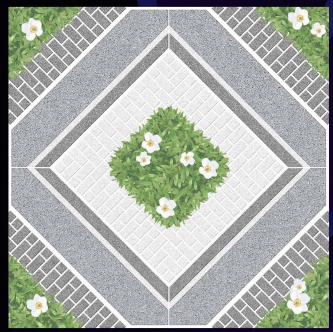 Gạch nền sân vườn 50x50cm ceramic-3110