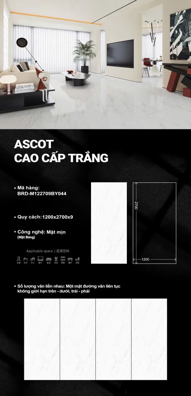 Gạch 0172.4255 Gạch ốp lát khổ lớn 1200x2700mm  1200x2700mm