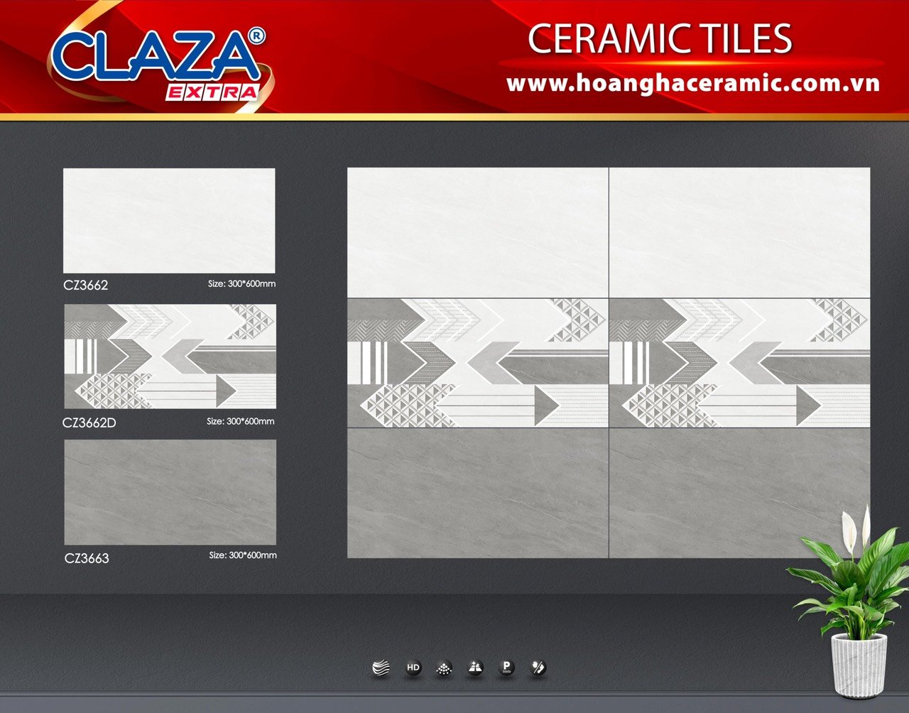Gạch ốp tường 30x60 CLAZA-1693