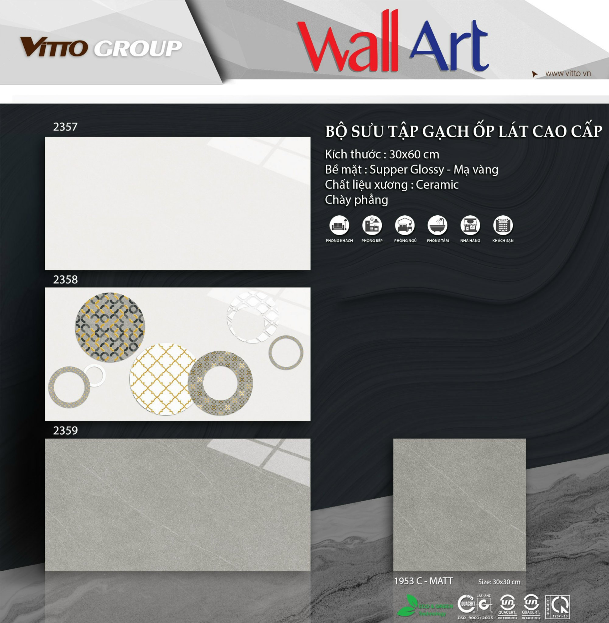 Gạch ốp tường 30x60 VITTO-1514