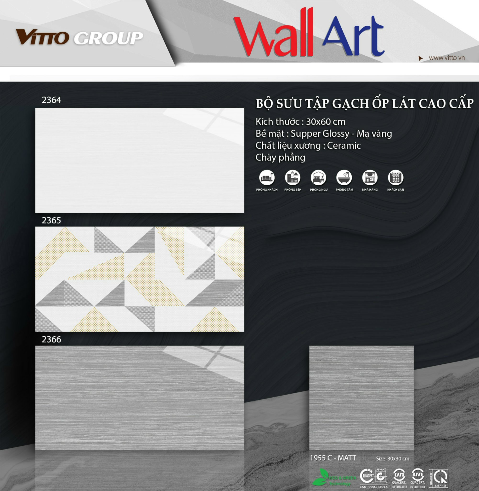 Gạch ốp tường 30x60 VITTO-1512