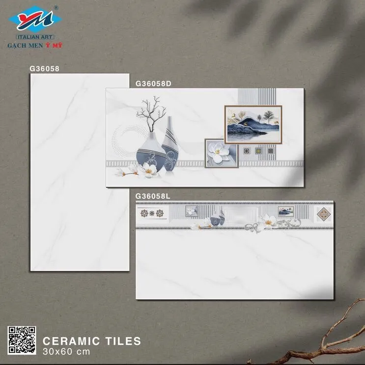 Gạch 0037.1782 Gạch ốp tường 30x60 Ý MỸ Ý mỹ 30x60cm