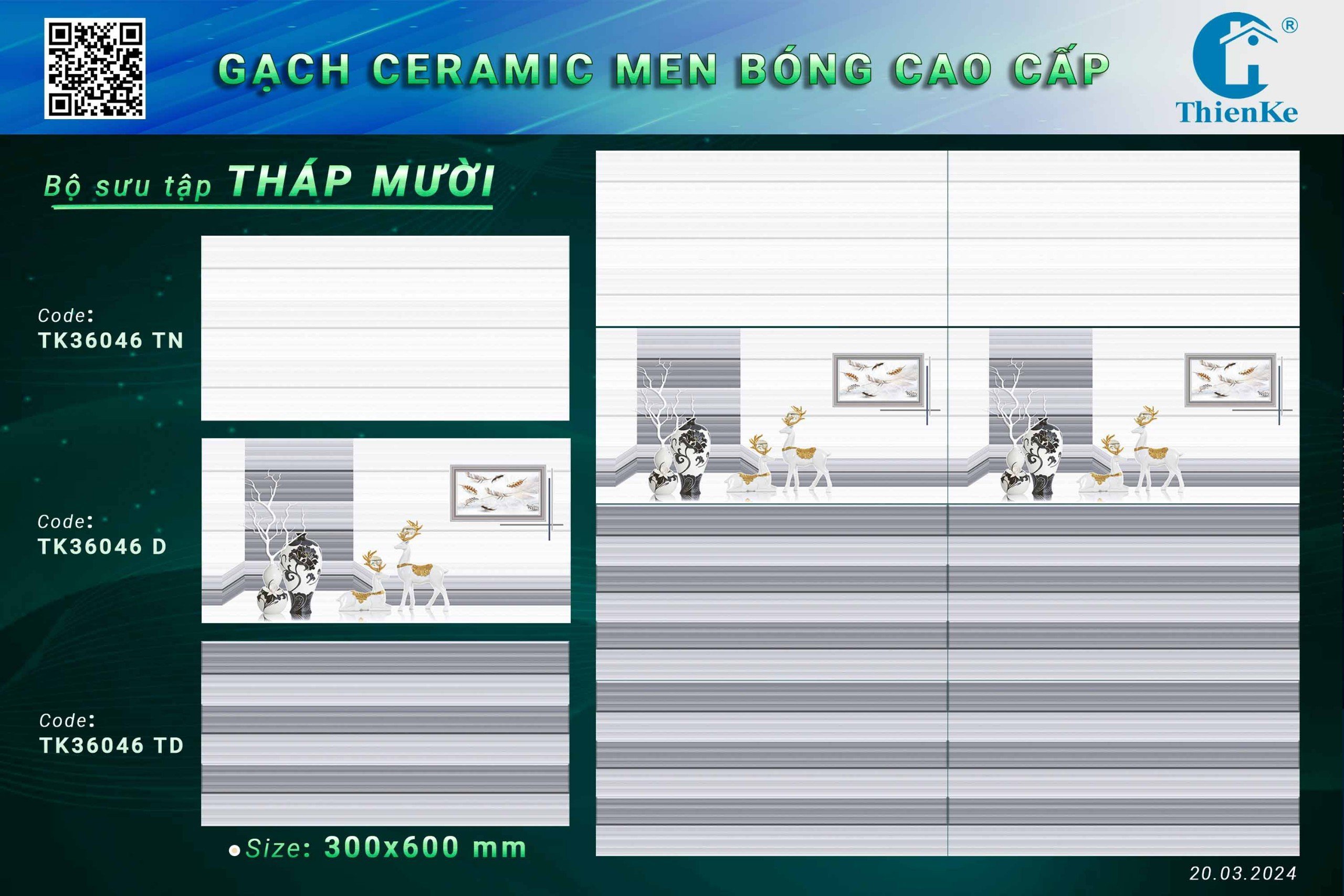 Gạch ốp tường 30x60cm-1295