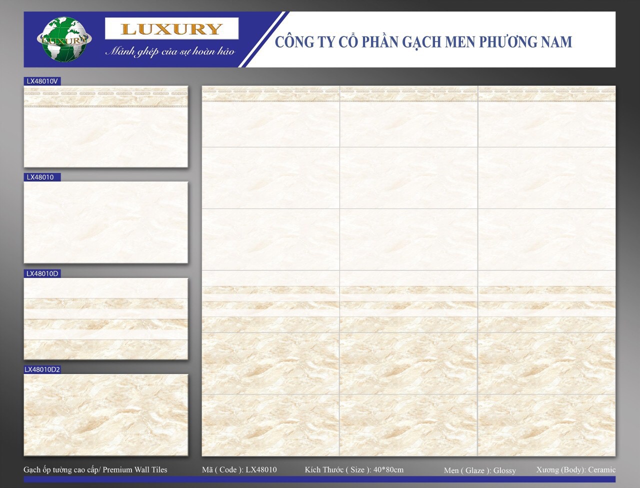 Gạch ốp tường 40x80cm PHƯƠNG NAM-1715