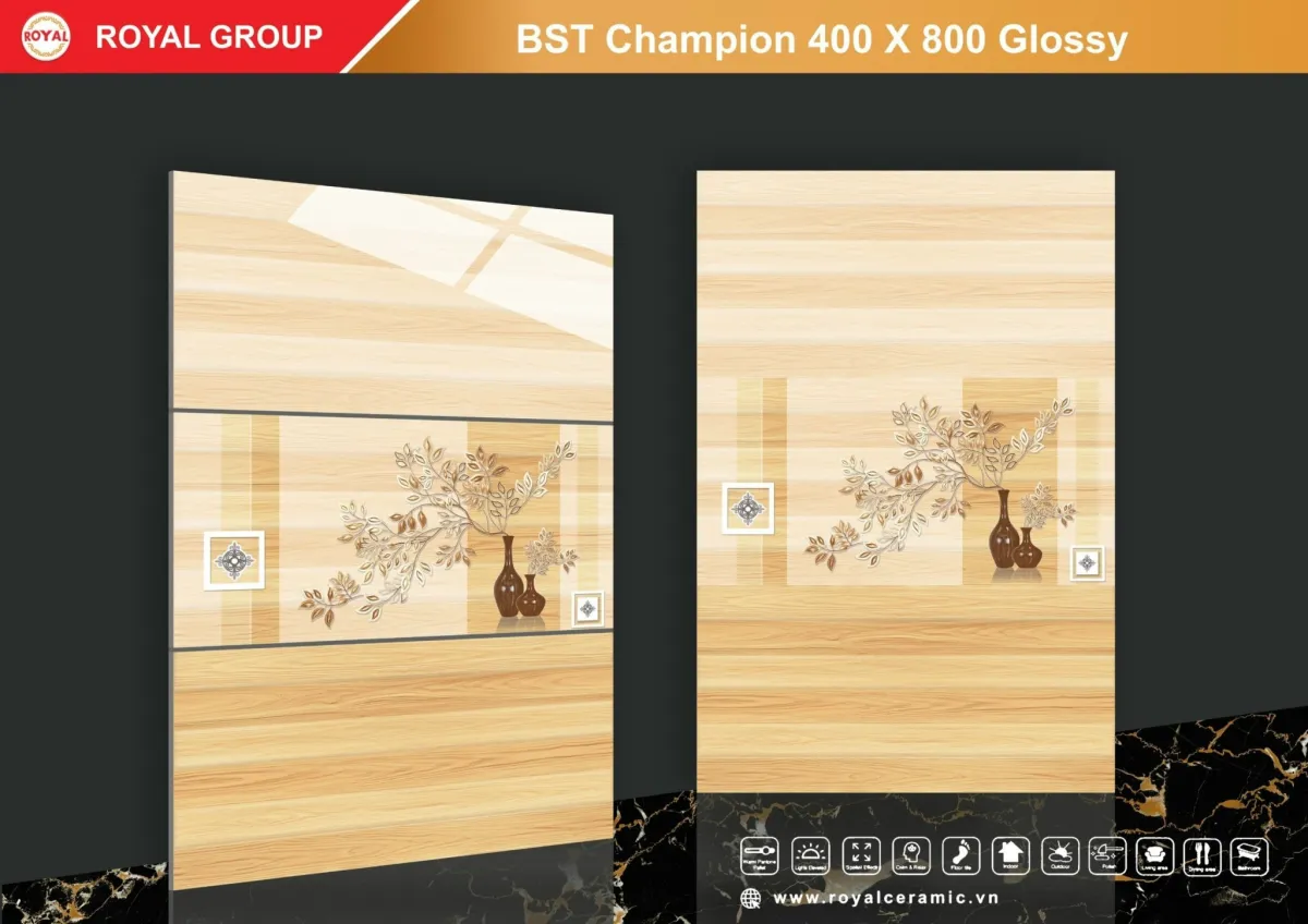 Gạch 0037.0385 Gạch ốp tường ROYAL 40x80cm Hoàng Gia 40x80cm