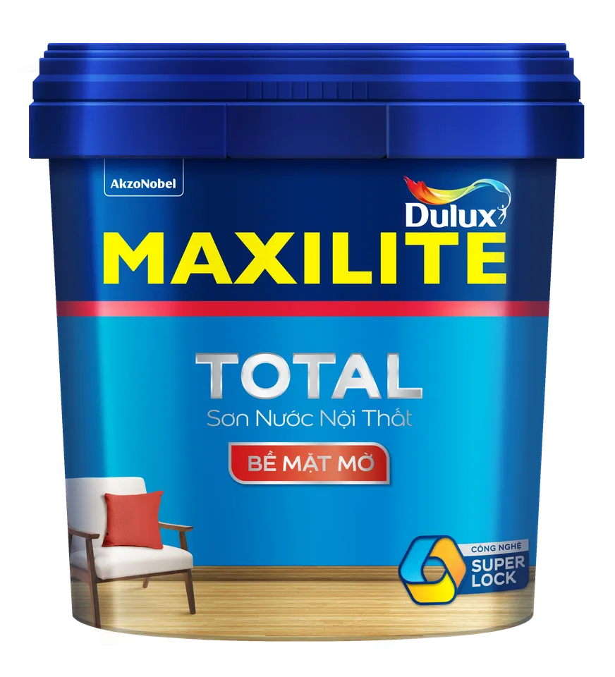 Sơn nước Maxilite Total nội thất, bề mặt mờ 30C 15 Lít-2538
