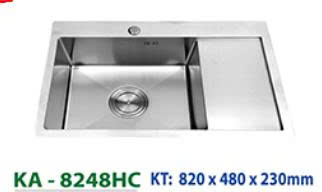 Chậu chén inox 304_1 hố có cánh -5595
